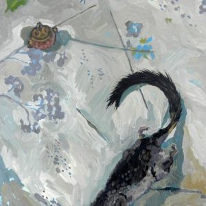 Bark Cloth Still Life with Brush-tailed Phascogale